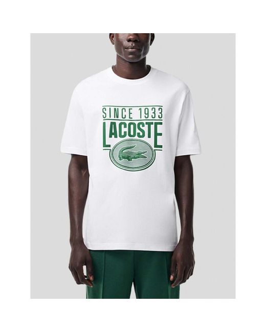 T-shirt Lacoste pour homme en coloris White