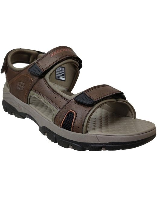 Skechers Sandalen Hirano in het Bruin voor heren - Lyst
