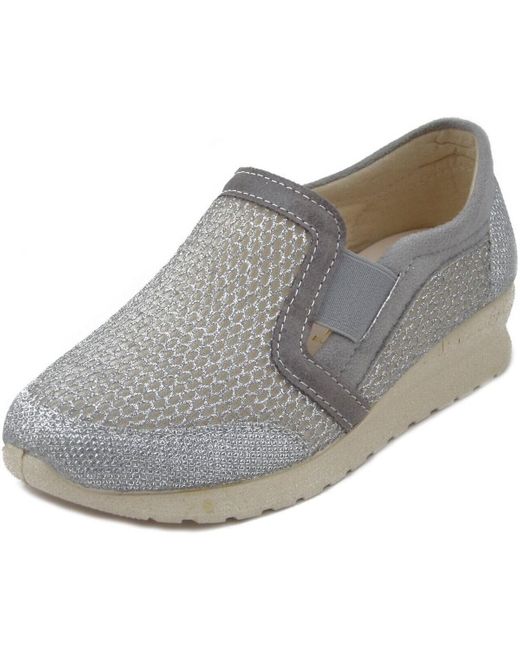 Slip ons Chaussures, Sneakers, Confort, Tissu-2876 Emanuela en coloris Gray