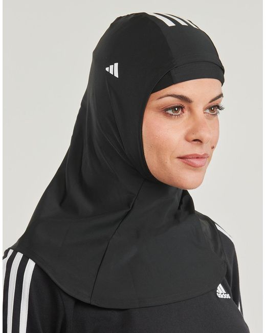 Chapeau 3-Stripes Swim Hijab Adidas en coloris Black