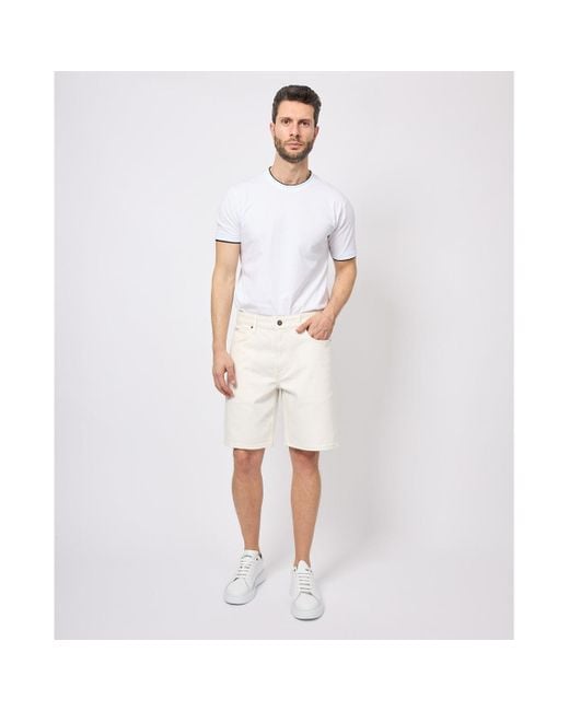 Short Bermuda pour en denim de coton Guess pour homme en coloris White