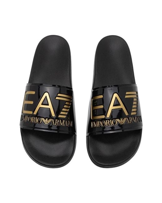 Claquettes 40787 EA7 pour homme en coloris Black
