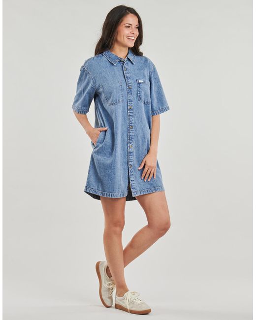 Guess Blue Kurze Kleider Oversize Ss Dress