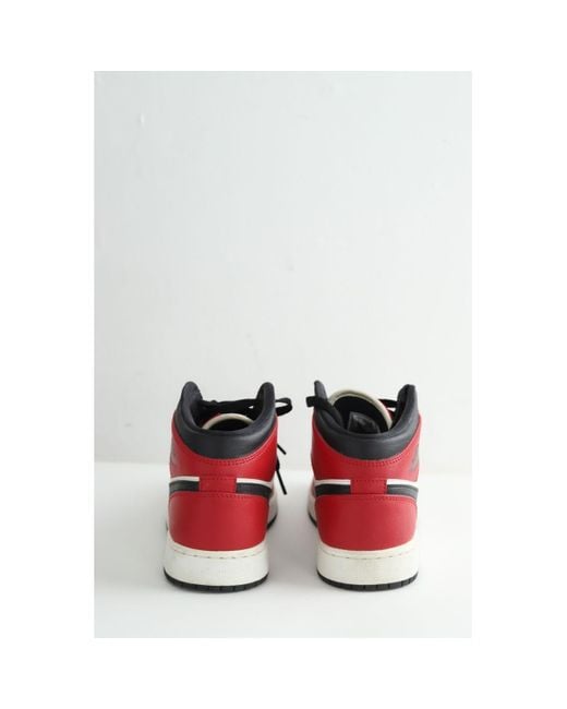 Baskets montantes Baskets en cuir rouges Nike en coloris Red