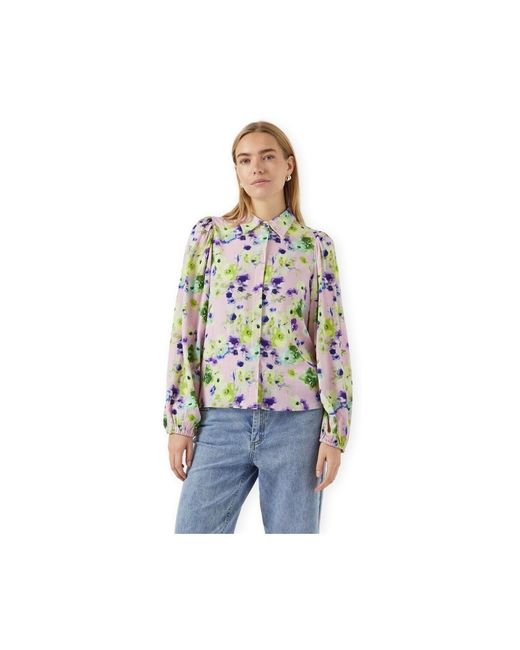 Chemise YAS Noos Asina Shirt - Pale Lilac/Wilma Y.A.S en coloris Green