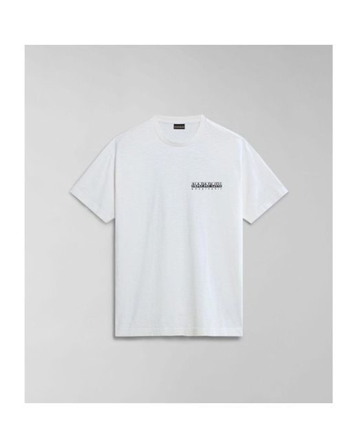 T-shirt S-MARTRE NP0A4HQB-N1A1 WHITE WISHPER Napapijri