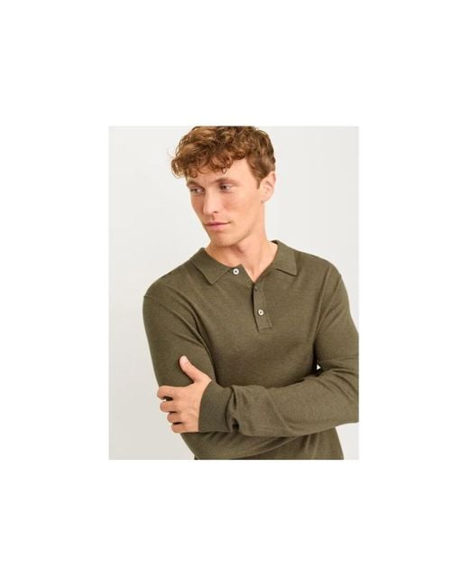 Polo 12259650 WILLIAM POLO-PEAT MELANGE Jack & Jones pour homme en coloris Green
