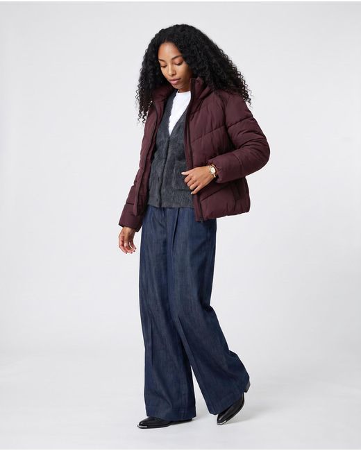 ONLY Donsjas Onlclair Puffer Hood Jacket in het Purple
