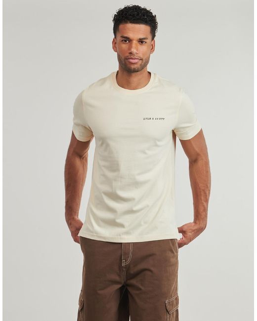 T-Shirt Script T-Shirt Lyle & Scott pour homme en coloris White