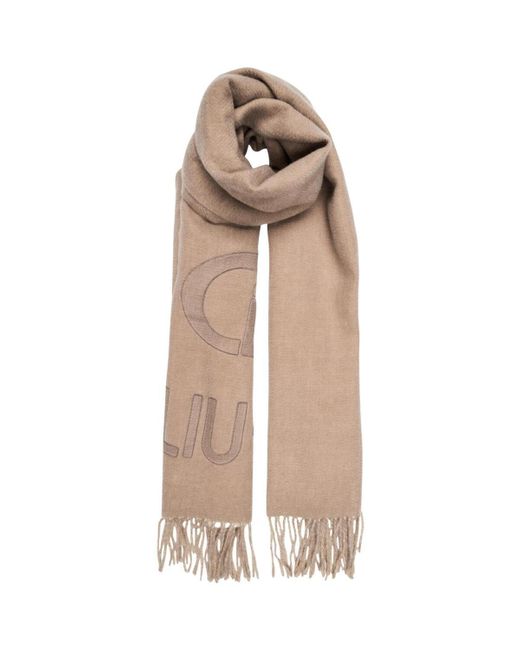 Echarpe STOLA OVAL MONOGRAM EMBOSSED 2F5023 T0300 Liu Jo en coloris Natural