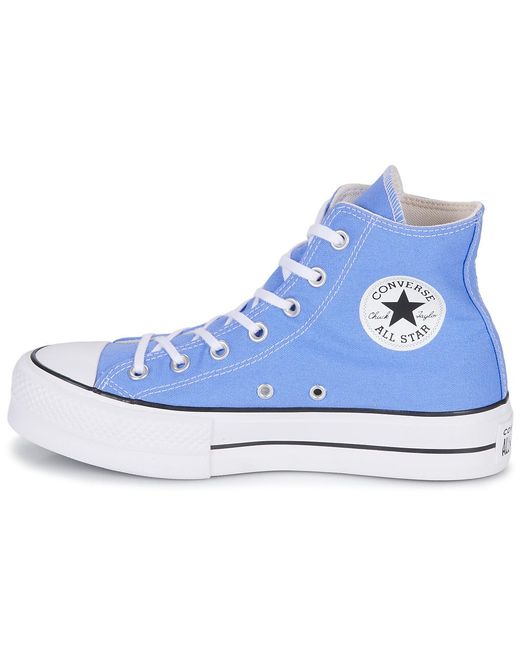 Baskets montantes Chuck Taylor All Star Lift Canvas Seasonal Color Converse en coloris Blue