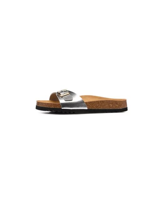 Sandales Plates Estelle Python Synthetic Scholl en coloris Brown