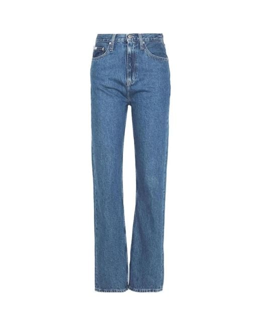 Jeans HIGH RISE STRAIGH J20J222138 Calvin Klein en coloris Blue