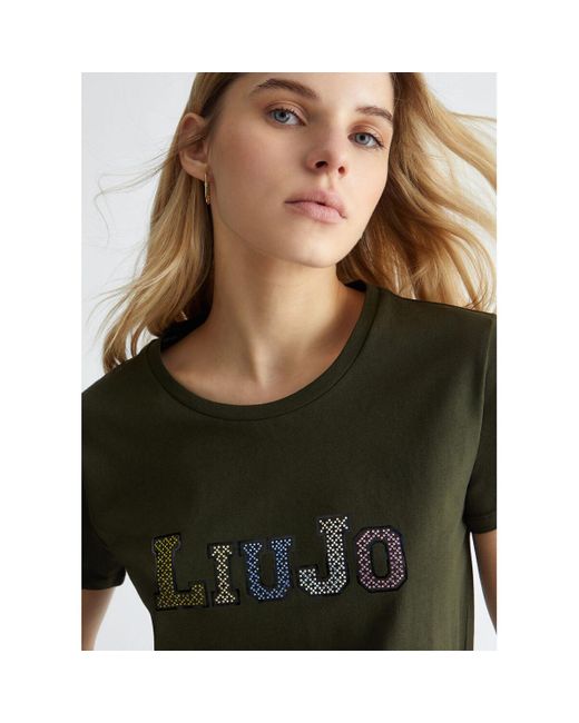 T-shirt T-shirt avec logo Liu Jo en coloris Green