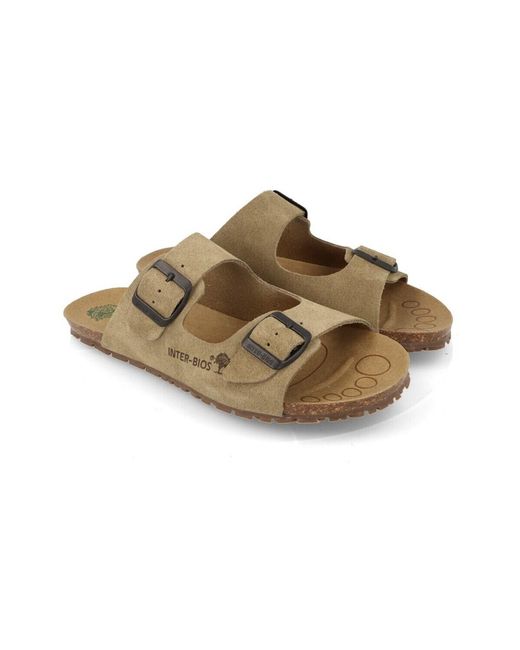 Claquettes Interbios en coloris Brown