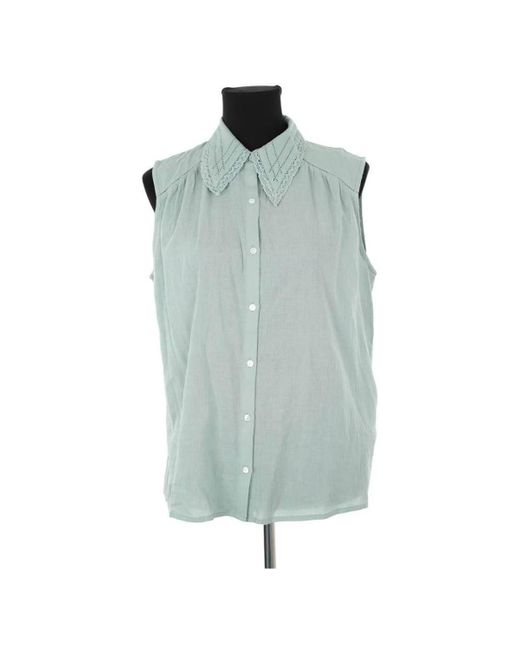 Blouses Top sans manche en coton vert Ba&sh en coloris Green