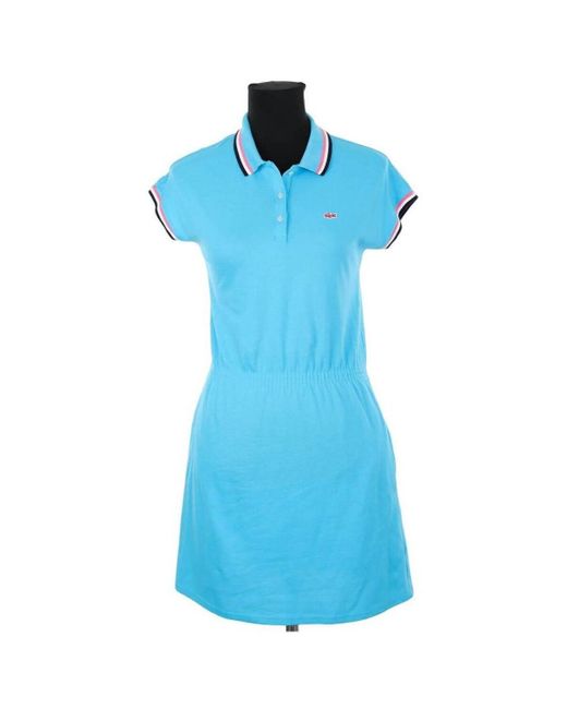 Robe courte Robe en coton Lacoste en coloris Blue