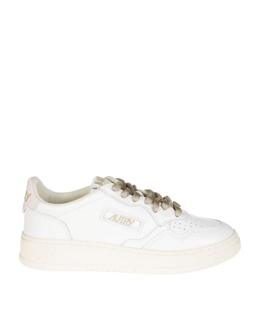 Autry Metallic Medalist Low Wom