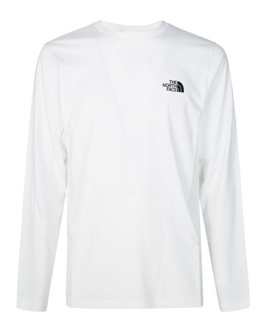 The North Face White M/S Simple Dome Tee for men