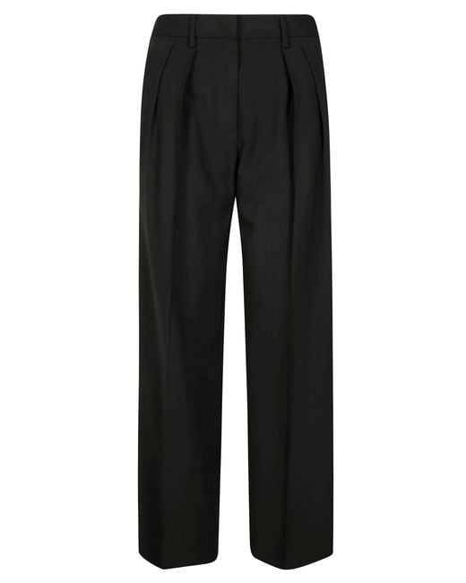 Forte Forte Black High-Waisted Tailored Trousers