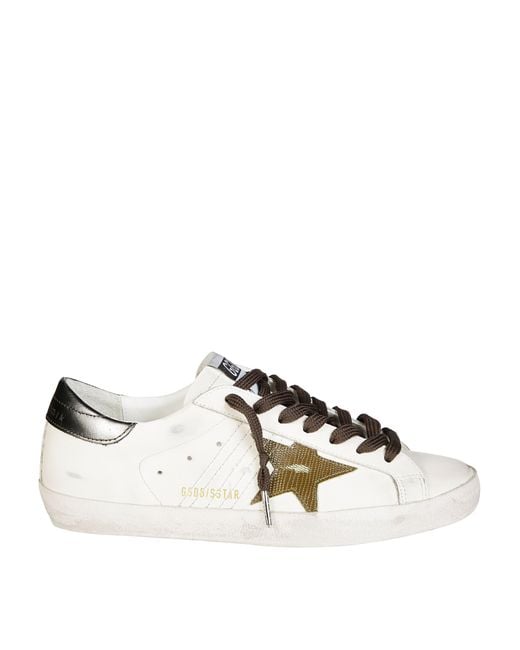 Golden Goose Deluxe Brand Metallic Superstar Leather And Star Laminated Heel Sneakers for men