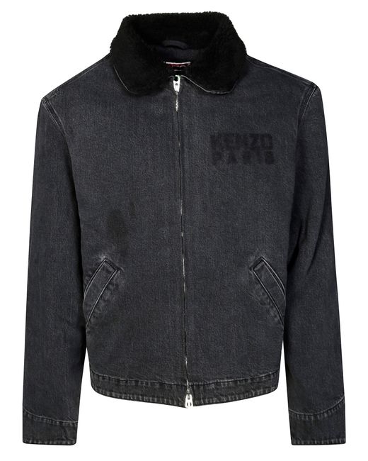 KENZO Men's Black Giacca Tiger Con Stampa