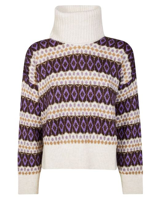 Liu Jo White Maglia Dolcevita A Righe