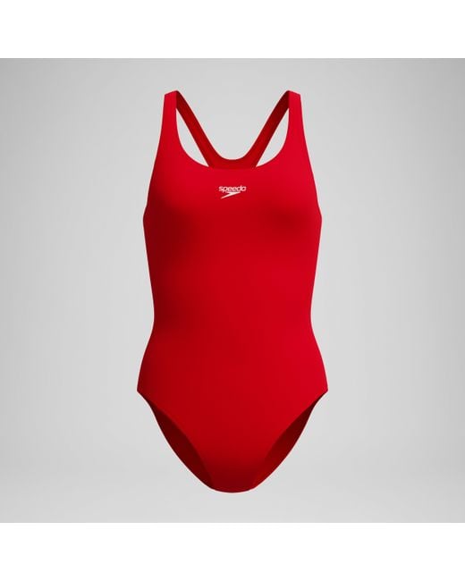 Speedo Red Endurance+ Medalist Swimsuit