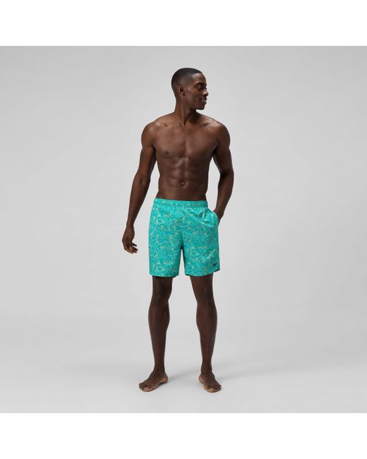 Speedo Green Xpress Lite Allover Swim Shorts for men