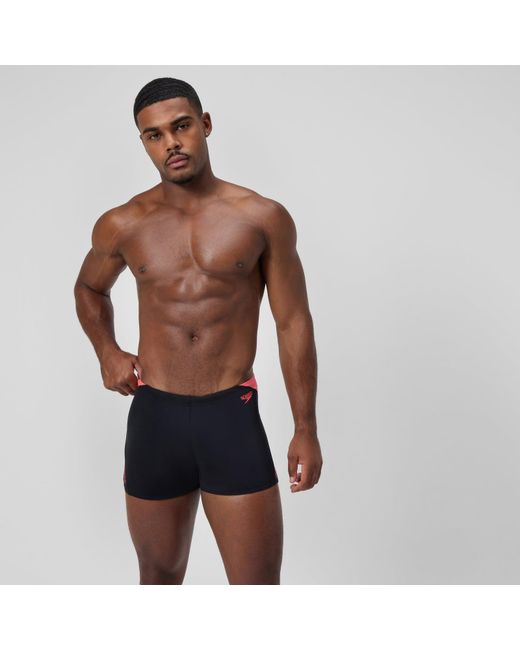 Speedo Brown Hyperboom Splice Aquashort/Coral for men