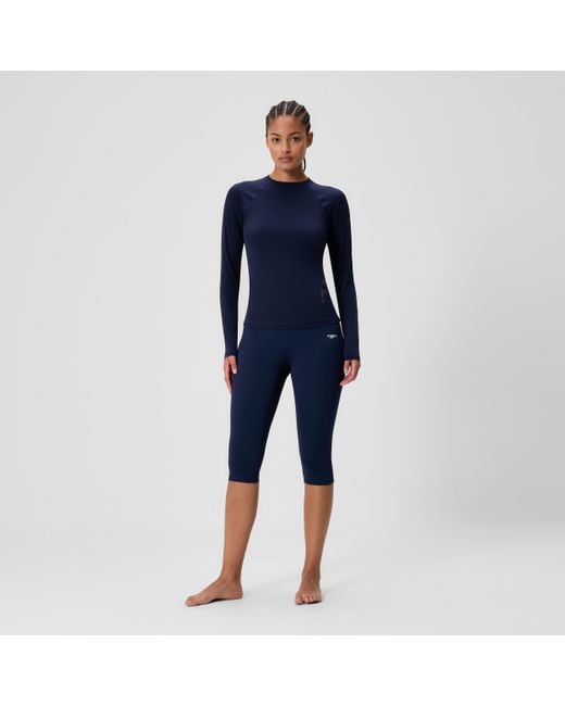 Speedo Blue Endurance+ Three Quarter Swim Legging