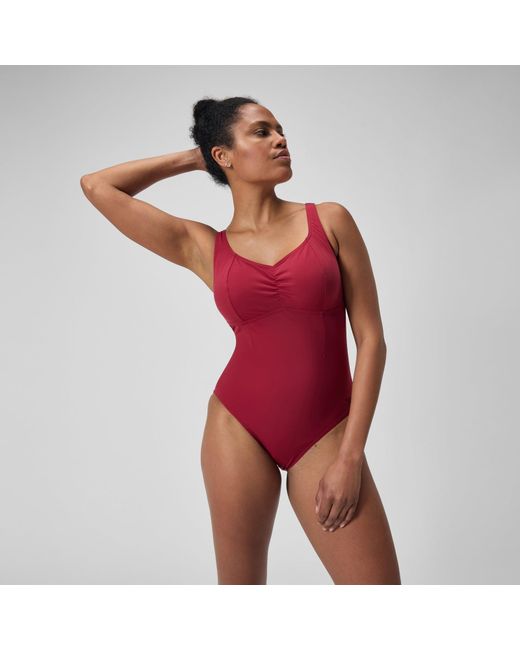 Speedo Red Shaping Aquanite Swimsuit