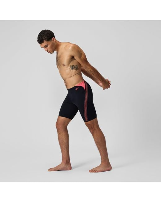 Speedo Blue Hyperboom Splice Jammer/Coral for men