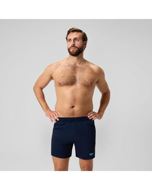 Speedo Blue Panel 16" Swim Trunks for men
