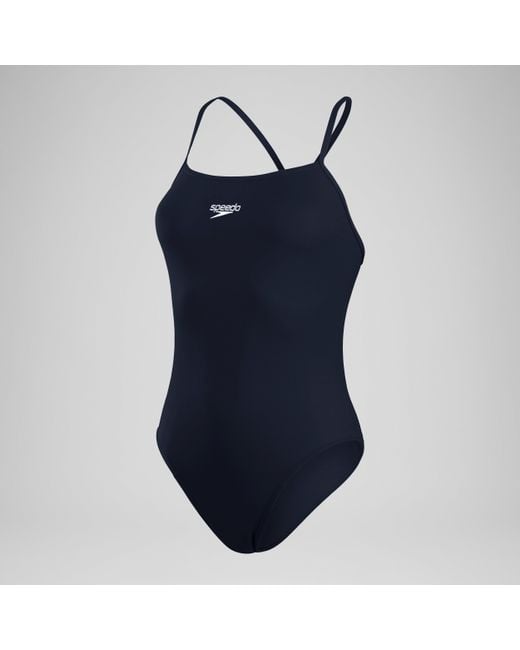 Speedo Blue Endurance+ Thinstrap Swimsuit