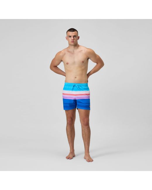 Speedo Blue Printed Redondo Edge Swim Shorts for men