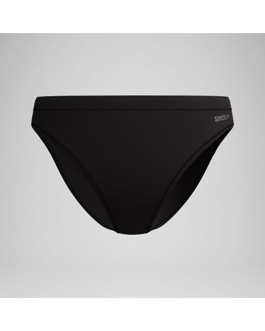 Speedo Black Solid Classic Bikini Bottom Dark