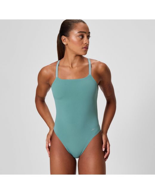 Speedo Blue Vanquisher Active Back One Piece