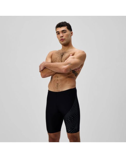 Speedo Black Medley Logo Jammer for men