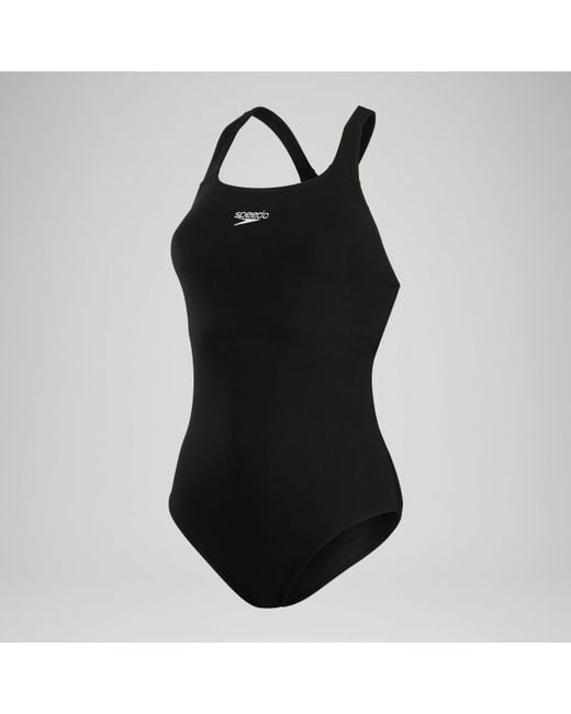 Speedo Black Endurance+ Essential Kickback Swimsuit