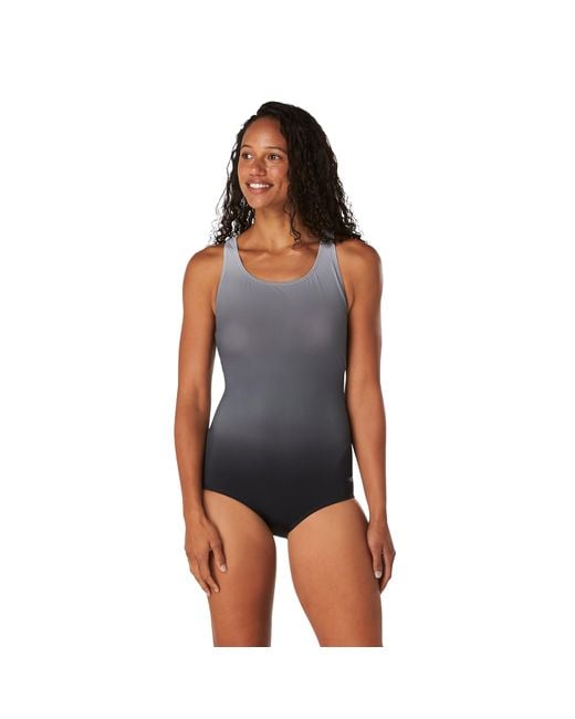 Speedo Black Ombre Ultraback One Piece