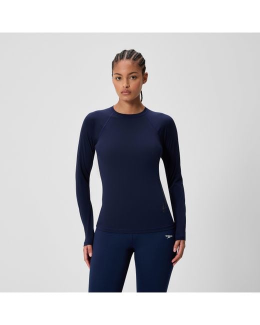 Speedo Blue Long Sleeve Boom Rashguard