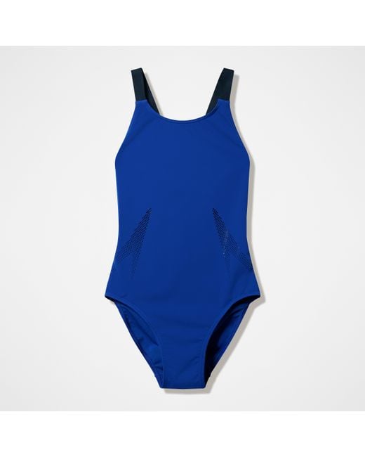 Speedo Blue Boom Leaderback Swimsuit