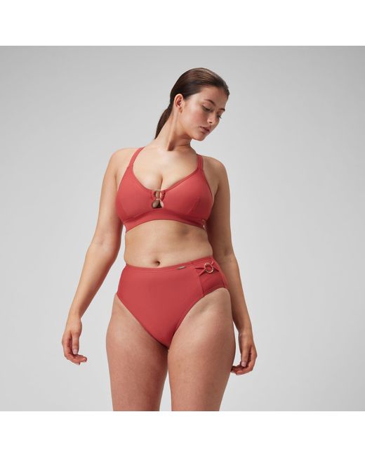 Speedo Red Shaping Hi Waist Brief