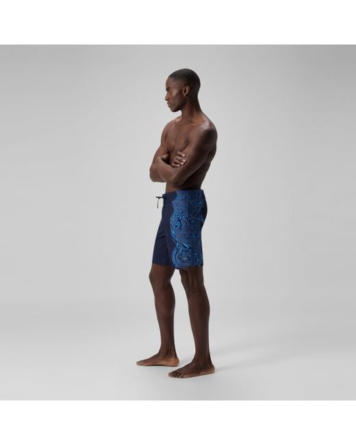 Speedo Blue Lookout Printed Boardshorts for men