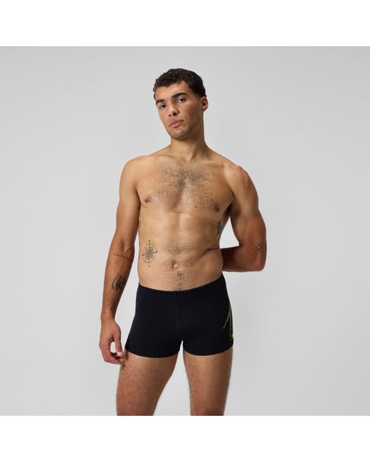 Speedo Black Hyperboom Placement Aquashort for men