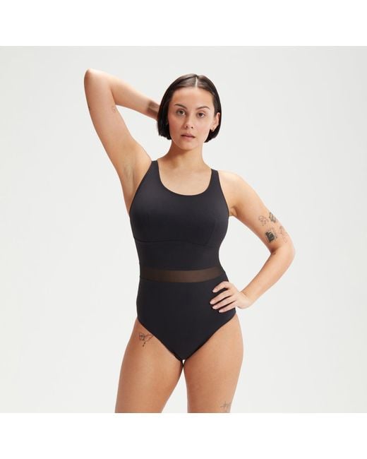 Speedo Black Shaping Luniaglow Swimsuit