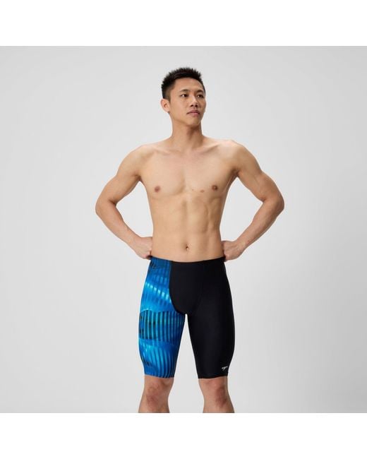 Speedo Blue Club Training Printed Jammer for men