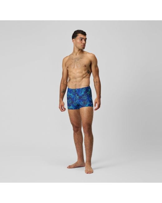 Speedo Blue Printed Beachstar Aquashorts for men