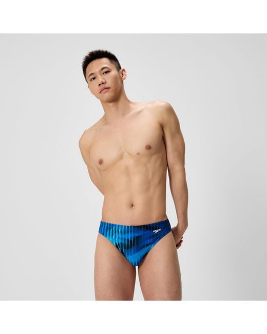 Speedo Blue Club Training Printed Brief for men